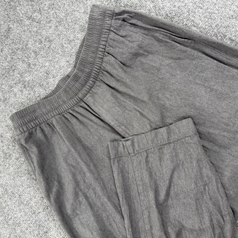 Uniqlo Relaxed Tapered Pants Small Gray Cotton Rayon Elastic‎ Waist Womens